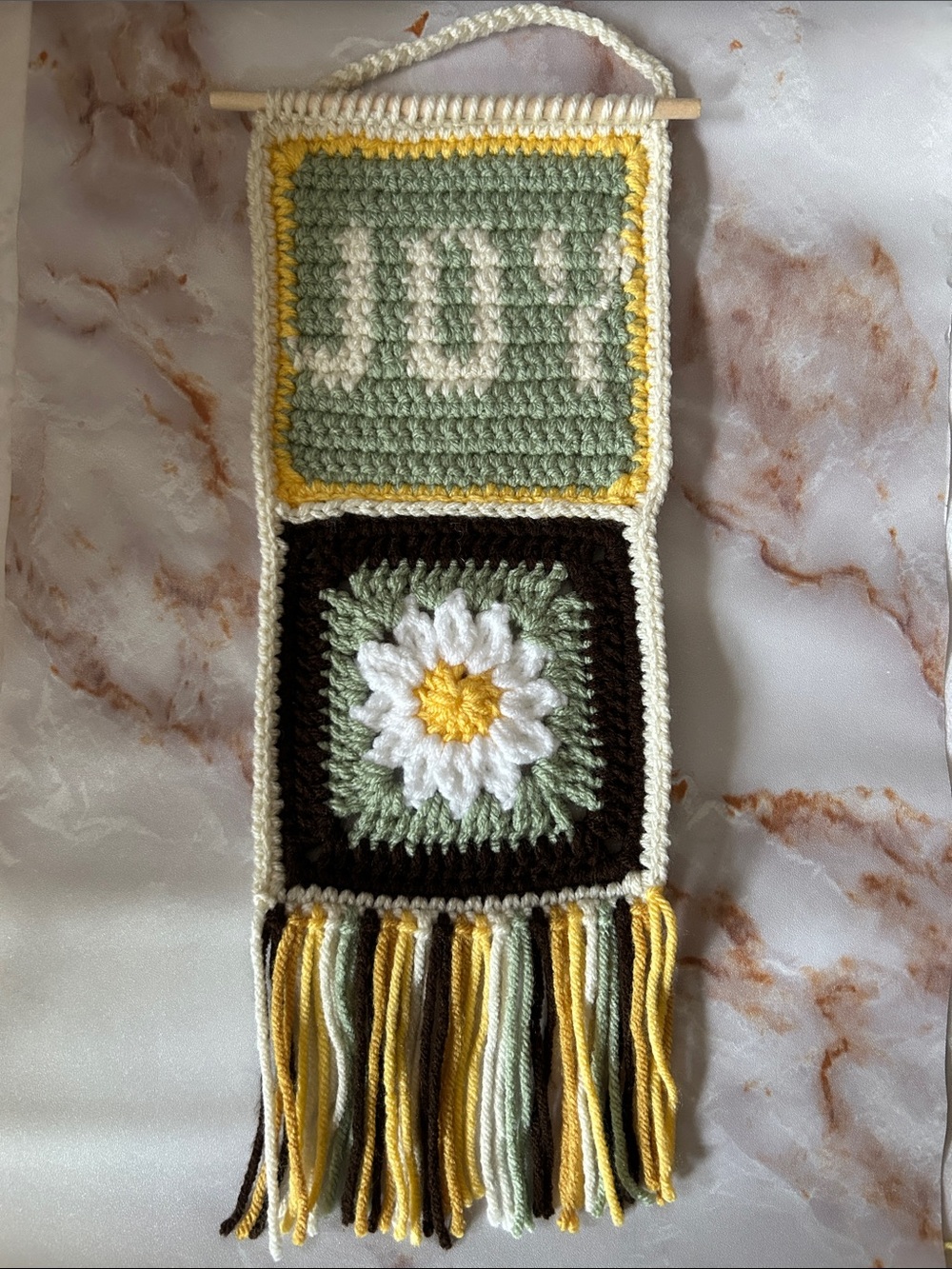 Joy Wall Tapestry Art- Handcrafted CreativelyM Original
